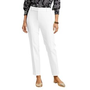 Talbots Womens Size 20W NWT Hampshire Ankle Pants Straight Leg White
